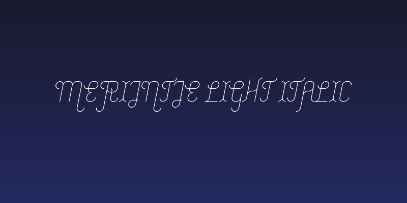 Merijntje Light Italic Social Header