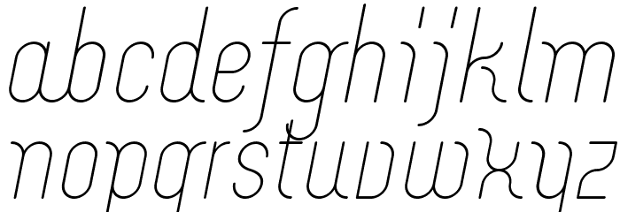 Merijntje Light Italic Font LOWERCASE