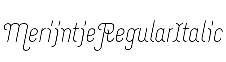 Merijntje Regular Italic  नि: शुल्क फ़ॉन्ट्स डाउनलोड