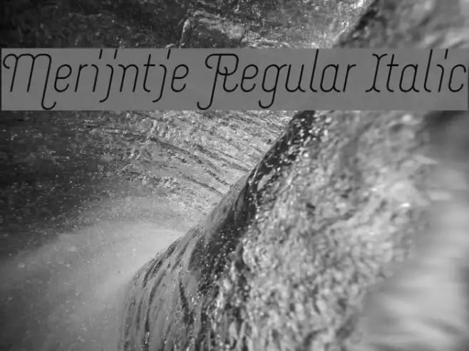 Merijntje Regular Italic Example 1
