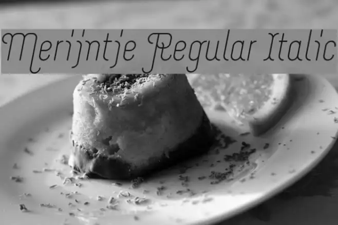 Merijntje Regular Italic Example 2