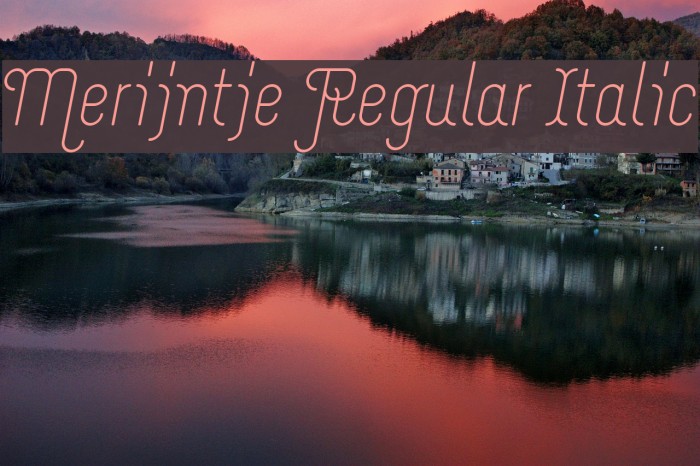 Merijntje Regular Italic Font examples