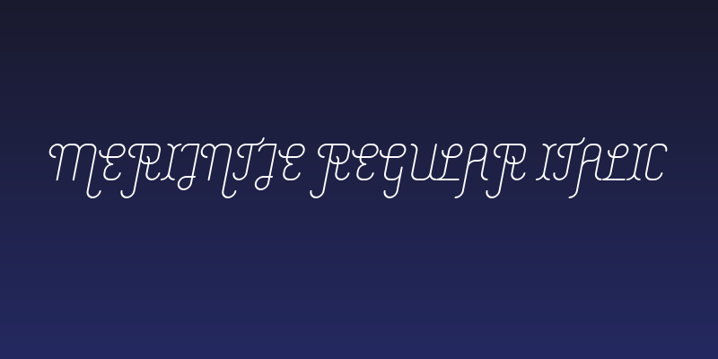 Merijntje Regular Italic Social Header