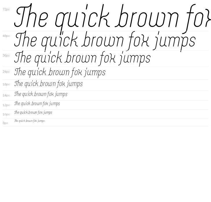 Merijntje Regular Italic Waterfall