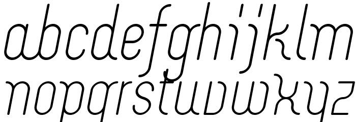 Merijntje Regular Italic Font LOWERCASE