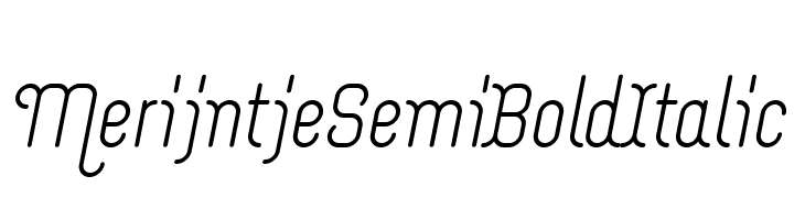 Merijntje SemiBold Italic  フリーフォントのダウンロード