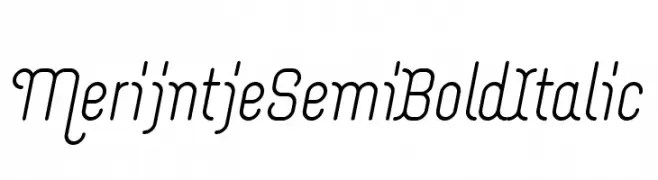 Merijntje SemiBold Italic  नि: शुल्क फ़ॉन्ट्स डाउनलोड