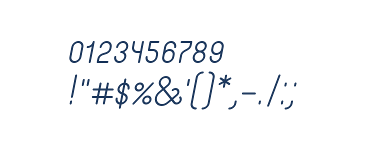 Merijntje SemiBold Italic Other Characters