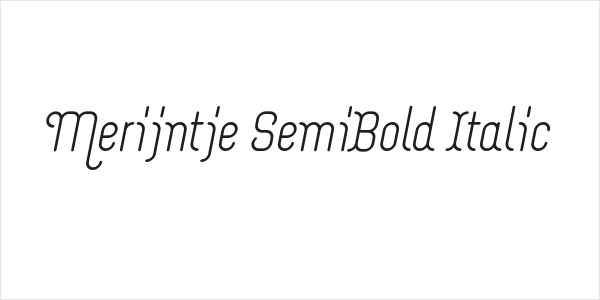 Merijntje SemiBold Italic Logo