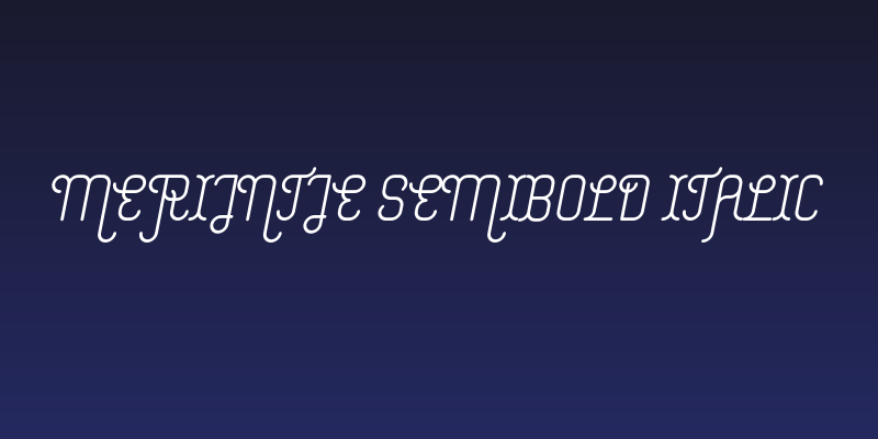 Merijntje SemiBold Italic Social Header
