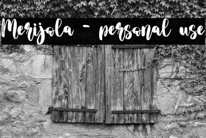 Merijola - personal use Font examples