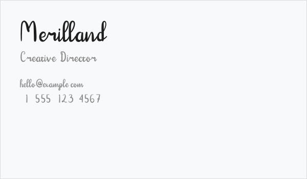 Merilland Business Card