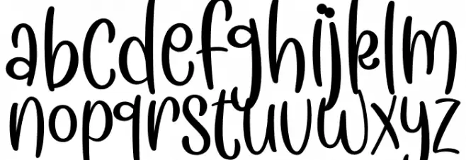 Meringue Demo Schriftart Kleinbuchstaben