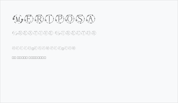 Meriposa Business Card