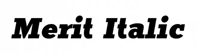 Merit Italic  Free Fonts Download