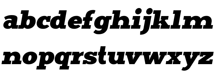 Merit Italic Font LOWERCASE