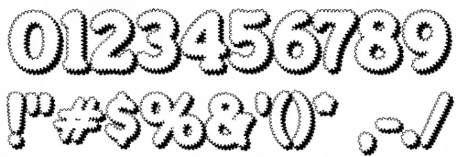 Merkin Foo Font Alte caractere