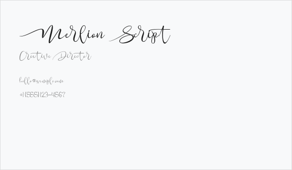 Merlion Script Business Card