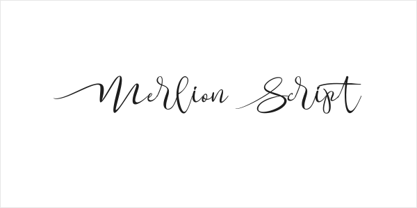 Merlion Script Logo