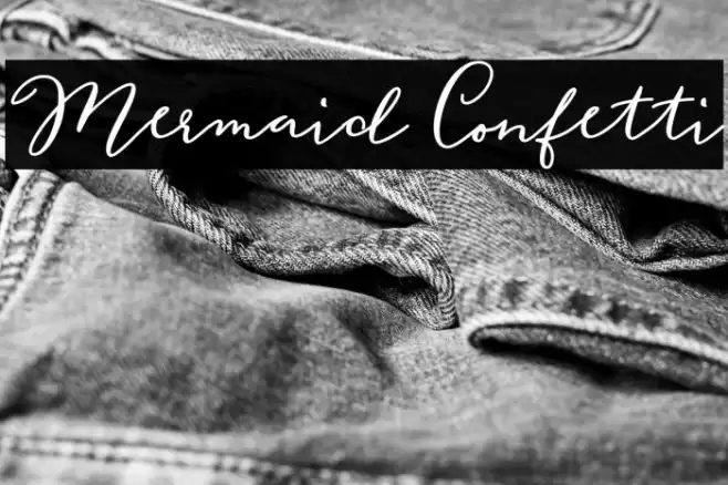 Mermaid Confetti Font examples