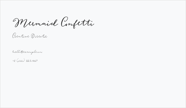 Mermaid Confetti Business Card