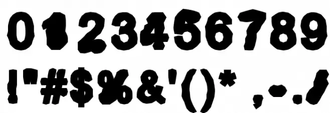 Mermaid Pudgy Font OTHER CHARS