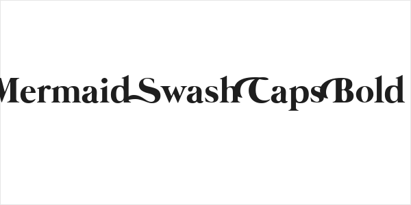 Mermaid Swash Caps Bold Logo