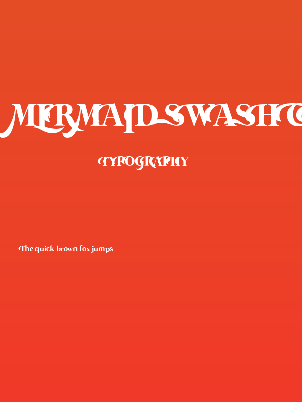 Mermaid Swash Caps Bold Poster