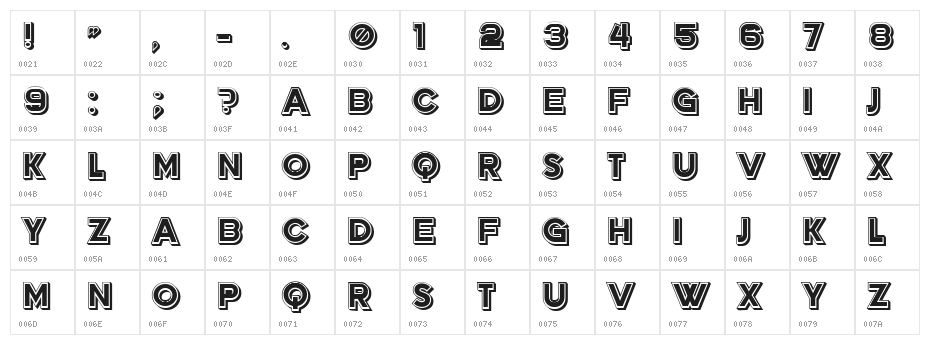Mermer Book Regular Character Map