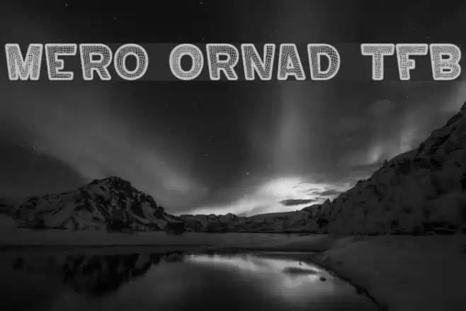 Mero Ornad TFB Font examples