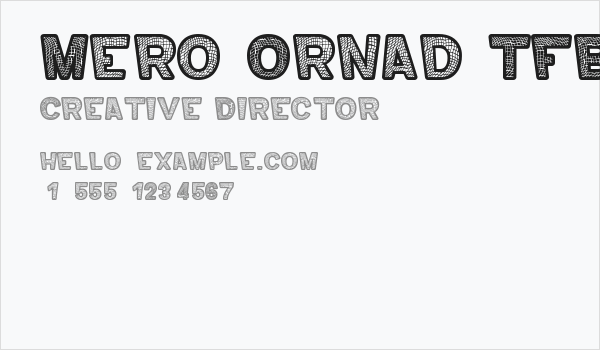 Mero Ornad TFB Business Card