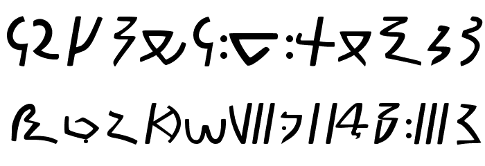 Meroitic - Demotic Font LOWERCASE