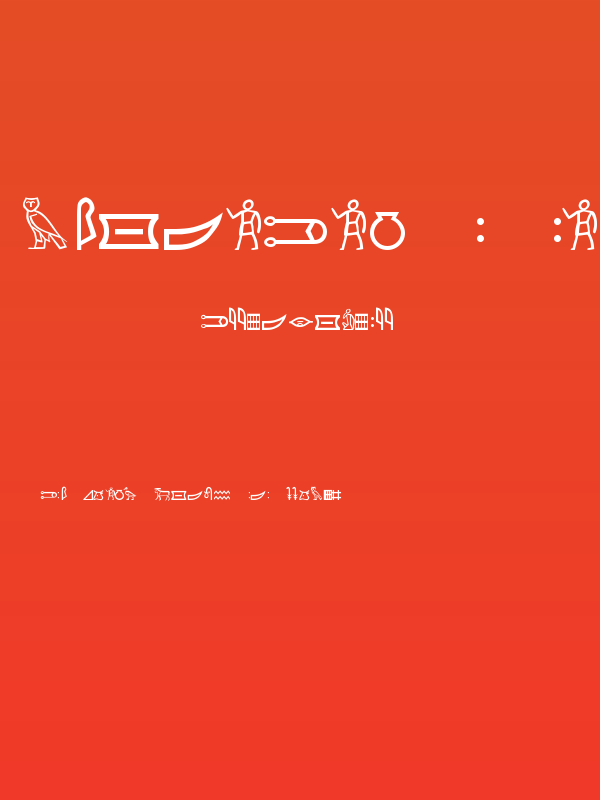 Meroitic - Hieroglyphics Poster