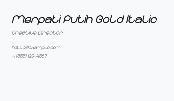 Merpati Putih Bold Italic Business Card