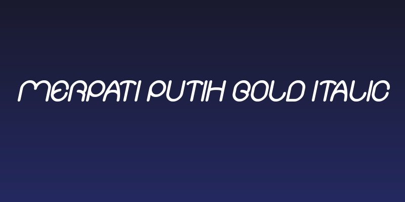 Merpati Putih Bold Italic Social Header