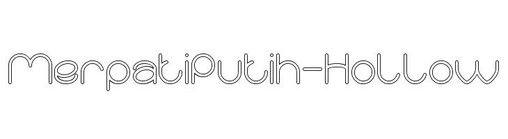 Merpati Putih-Hollow  フリーフォントのダウンロード