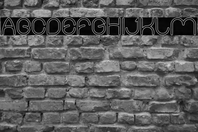 Merpati Putih-Hollow Font examples