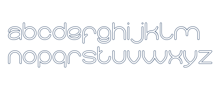 Merpati Putih-Hollow Lowercase