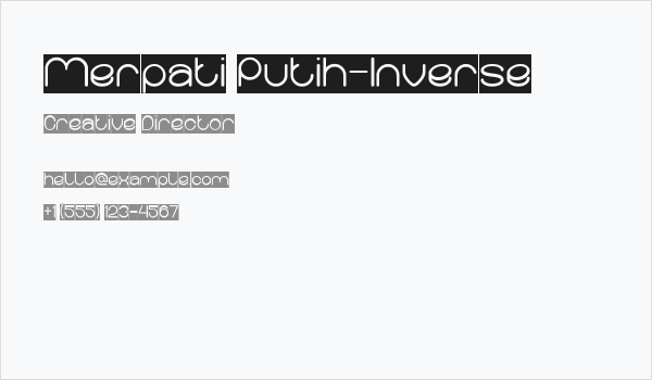 Merpati Putih-Inverse Business Card