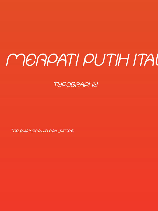 Merpati Putih Italic Poster