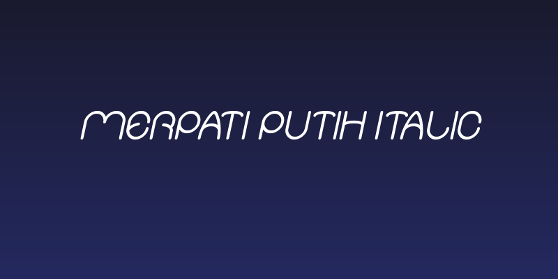 Merpati Putih Italic Social Header