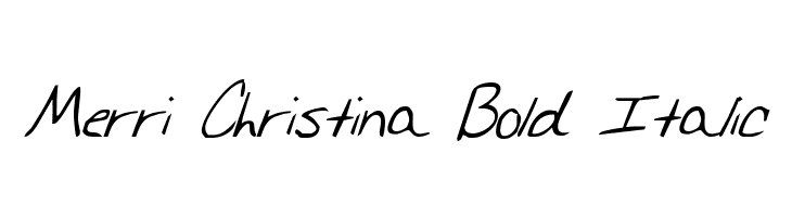 Merri Christina Bold Italic Font