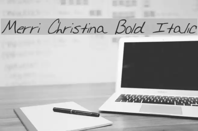 Merri Christina Bold Italic Font examples