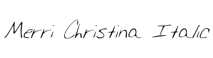 Merri Christina Italic  font caratteri gratis