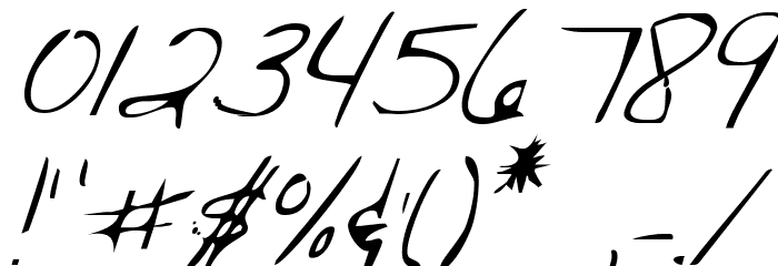 Merri Christina Italic Font OTHER CHARS