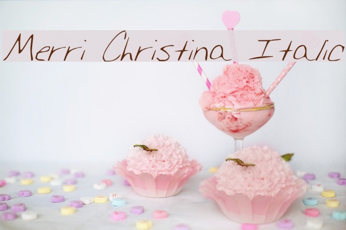 Merri Christina Italic Font examples