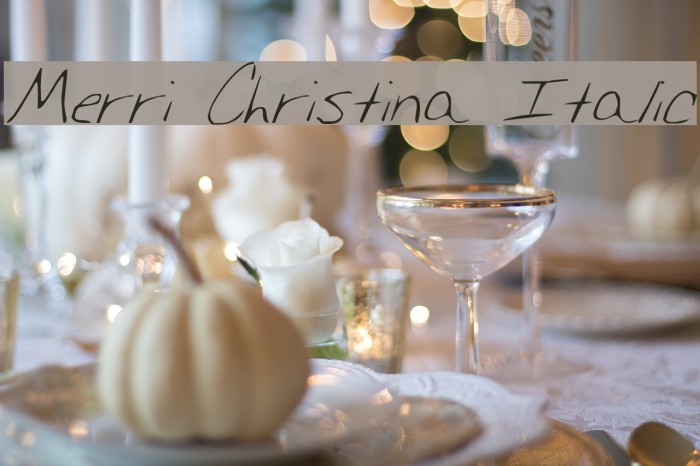 Merri Christina Italic Font examples