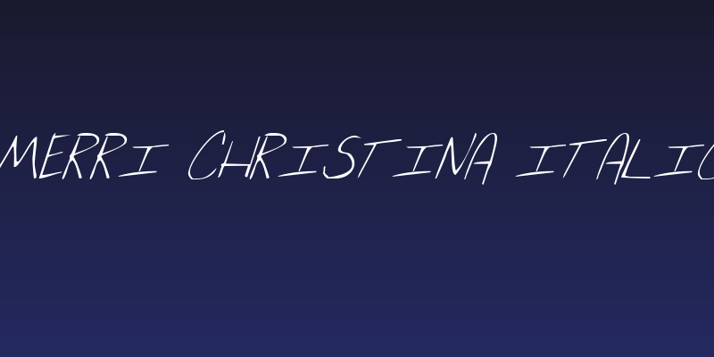 Merri Christina Italic Social Header