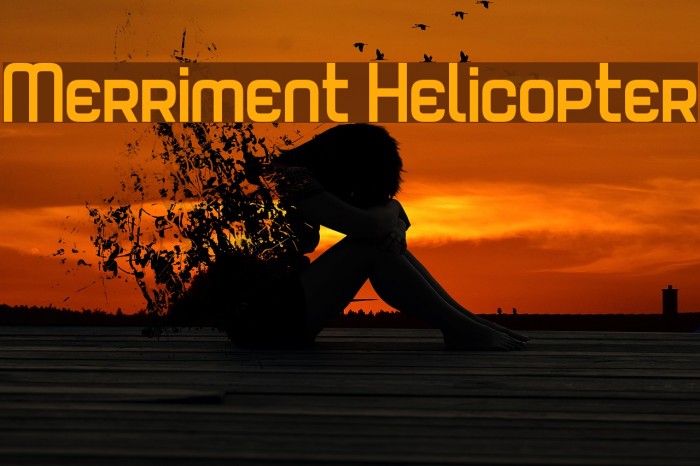 Merriment Helicopter Font examples