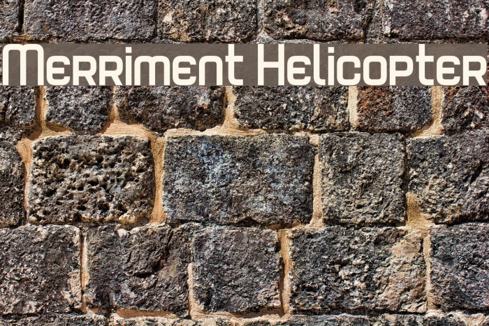 Merriment Helicopter Font examples